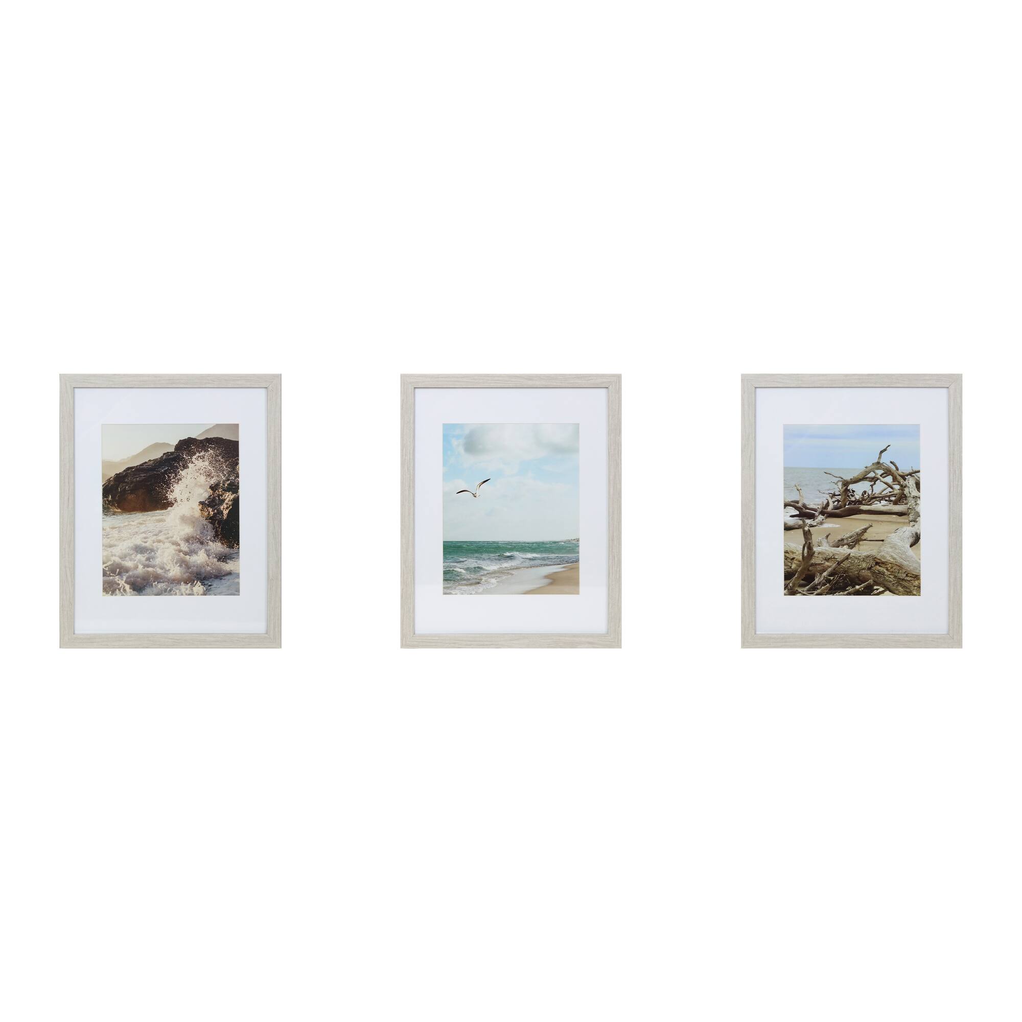 3 Pack Gallery™ Gray Frame with Mat by Studio Décor